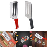 Maxbell Metal Vegetable Slicer Manual Cutter Stainless Steel for Onion Cabbage Red