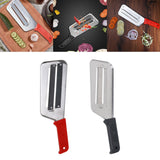 Maxbell Metal Vegetable Slicer Manual Cutter Stainless Steel for Onion Cabbage Red