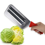 Maxbell Metal Vegetable Slicer Manual Cutter Stainless Steel for Onion Cabbage Red