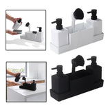 Maxbell Countertop Soap Dispenser with Sponge Holder Caddy Organizer Holder Non Slip White