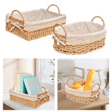 Maxbell Woven Storage Baskets Food Serving Baskets for Breakfast Vegetables Bedroom Rectangle