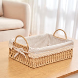 Maxbell Woven Storage Baskets Food Serving Baskets for Breakfast Vegetables Bedroom Rectangle