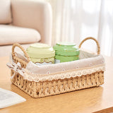 Maxbell Woven Storage Baskets Food Serving Baskets for Breakfast Vegetables Bedroom Rectangle