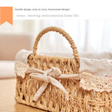Maxbell Woven Storage Baskets Food Serving Baskets for Breakfast Vegetables Bedroom Rectangle