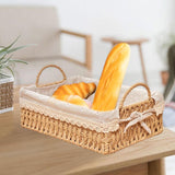 Maxbell Woven Storage Baskets Food Serving Baskets for Breakfast Vegetables Bedroom Rectangle