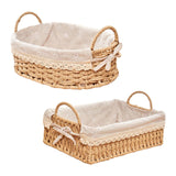 Maxbell Woven Storage Baskets Food Serving Baskets for Breakfast Vegetables Bedroom Rectangle