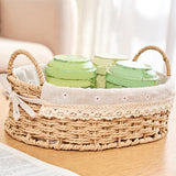 Maxbell Woven Storage Baskets Food Serving Baskets for Breakfast Vegetables Bedroom Oval