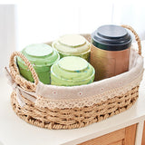 Maxbell Woven Storage Baskets Food Serving Baskets for Breakfast Vegetables Bedroom Oval