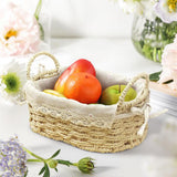 Maxbell Woven Storage Baskets Food Serving Baskets for Breakfast Vegetables Bedroom Oval