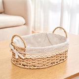 Maxbell Woven Storage Baskets Food Serving Baskets for Breakfast Vegetables Bedroom Oval