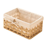 Maxbell Desktop Sundries Organizer Rectangular Storage Box for Bedroom Khaki small