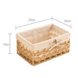 Maxbell Desktop Sundries Organizer Rectangular Storage Box for Bedroom Khaki small