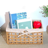 Maxbell Desktop Sundries Organizer Rectangular Storage Box for Bedroom Khaki small