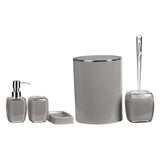 Maxbell 5x Bathroom Accessories Set Soap Dish Soap Dispenser Housewarming Gift Gray