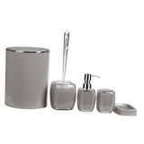 Maxbell 5x Bathroom Accessories Set Soap Dish Soap Dispenser Housewarming Gift Gray