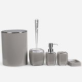 Maxbell 5x Bathroom Accessories Set Soap Dish Soap Dispenser Housewarming Gift Gray