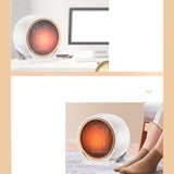 Maxbell Portable Electric Heater One Key Control for Indoor Use Bedroom Small Space White