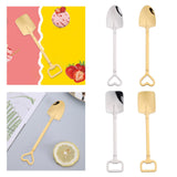 Maxbell Maxbell Stainless Steel Spoon Cutlery Tableware Flatware Cute for Cream Coffee square and Argent