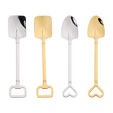 Maxbell Maxbell Stainless Steel Spoon Cutlery Tableware Flatware Cute for Cream Coffee square and Argent