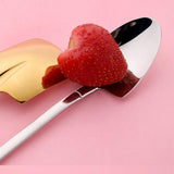 Maxbell Maxbell Stainless Steel Spoon Cutlery Tableware Flatware Cute for Cream Coffee square and Aureate