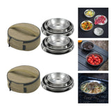 Maxbell Portable Camping Tableware with Storage Bag Cutlery for Picnic Backpacking 4 Tableware with Bag