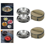 Maxbell Portable Camping Tableware with Storage Bag Cutlery for Picnic Backpacking 4 Tableware with Bag