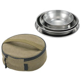 Maxbell Portable Camping Tableware with Storage Bag Cutlery for Picnic Backpacking 4 Tableware with Bag