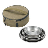 Maxbell Portable Camping Tableware with Storage Bag Cutlery for Picnic Backpacking 4 Tableware with Bag