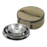Maxbell Portable Camping Tableware with Storage Bag Cutlery for Picnic Backpacking 4 Tableware with Bag