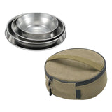 Maxbell Portable Camping Tableware with Storage Bag Cutlery for Picnic Backpacking 4 Tableware with Bag