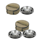 Maxbell Portable Camping Tableware with Storage Bag Cutlery for Picnic Backpacking 4 Tableware with Bag