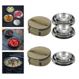 Maxbell Portable Camping Tableware with Storage Bag Cutlery for Picnic Backpacking 4 Tableware with Bag
