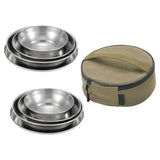 Maxbell Portable Camping Tableware with Storage Bag Cutlery for Picnic Backpacking 8 Tableware with Bag