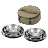 Maxbell Portable Camping Tableware with Storage Bag Cutlery for Picnic Backpacking 8 Tableware with Bag