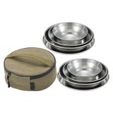 Maxbell Portable Camping Tableware with Storage Bag Cutlery for Picnic Backpacking 8 Tableware with Bag