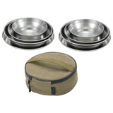 Maxbell Portable Camping Tableware with Storage Bag Cutlery for Picnic Backpacking 8 Tableware with Bag