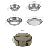 Maxbell Portable Camping Tableware with Storage Bag Cutlery for Picnic Backpacking 8 Tableware with Bag