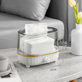 Maxbell Maxbell Tissue Box Cover Napkin Dispenser Transparent for Living Room Durable Modern White