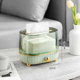 Maxbell Maxbell Tissue Box Cover Napkin Dispenser Transparent for Living Room Durable Modern Light Green