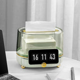 Maxbell Maxbell Tissue Box Cover Napkin Dispenser Transparent for Living Room Durable Modern Light Green