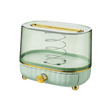 Maxbell Maxbell Tissue Box Cover Napkin Dispenser Transparent for Living Room Durable Modern Light Green