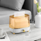 Maxbell Maxbell Tissue Box Cover Napkin Dispenser Transparent for Living Room Durable Modern Aureate