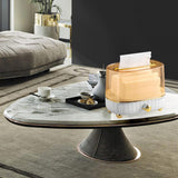 Maxbell Maxbell Tissue Box Cover Napkin Dispenser Transparent for Living Room Durable Modern Aureate
