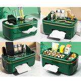 Maxbell Maxbell Facial Tissue Storage Box Napkin Holder Desk Organizer Green