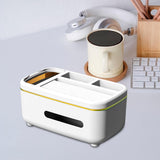 Maxbell Maxbell Facial Tissue Storage Box Napkin Holder Desk Organizer White