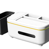Maxbell Maxbell Facial Tissue Storage Box Napkin Holder Desk Organizer White And Trash Can