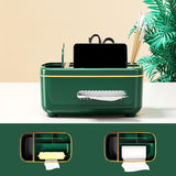 Maxbell Maxbell Facial Tissue Storage Box Napkin Holder Desk Organizer White And Trash Can