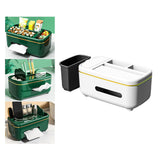 Maxbell Maxbell Facial Tissue Storage Box Napkin Holder Desk Organizer White And Trash Can