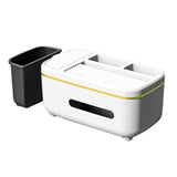 Maxbell Maxbell Facial Tissue Storage Box Napkin Holder Desk Organizer White And Trash Can