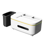 Maxbell Maxbell Facial Tissue Storage Box Napkin Holder Desk Organizer White And Trash Can